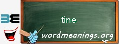 WordMeaning blackboard for tine